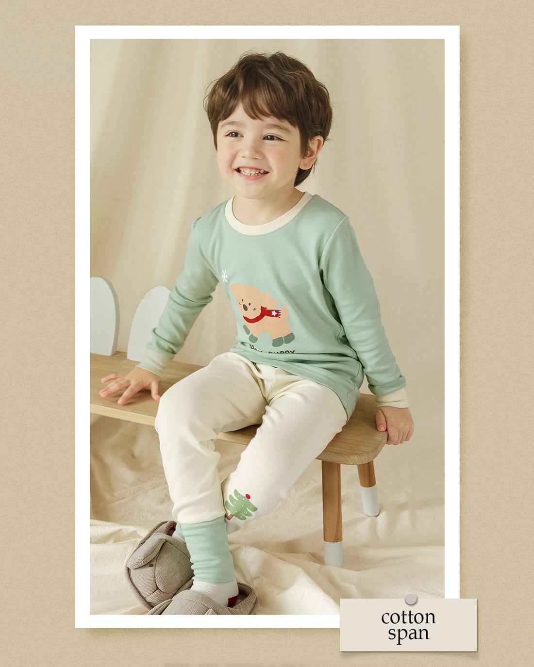 Bộ đồ dài dáng ôm cotton mịn bé trai và bé gái U1257