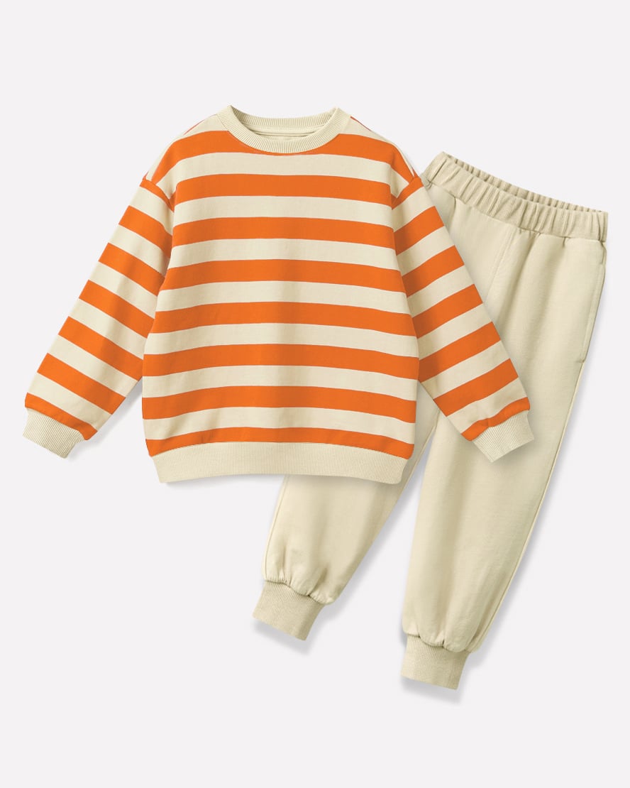 Bộ đồ dài dáng rộng cotton mịn bé gái và bé trai U1224