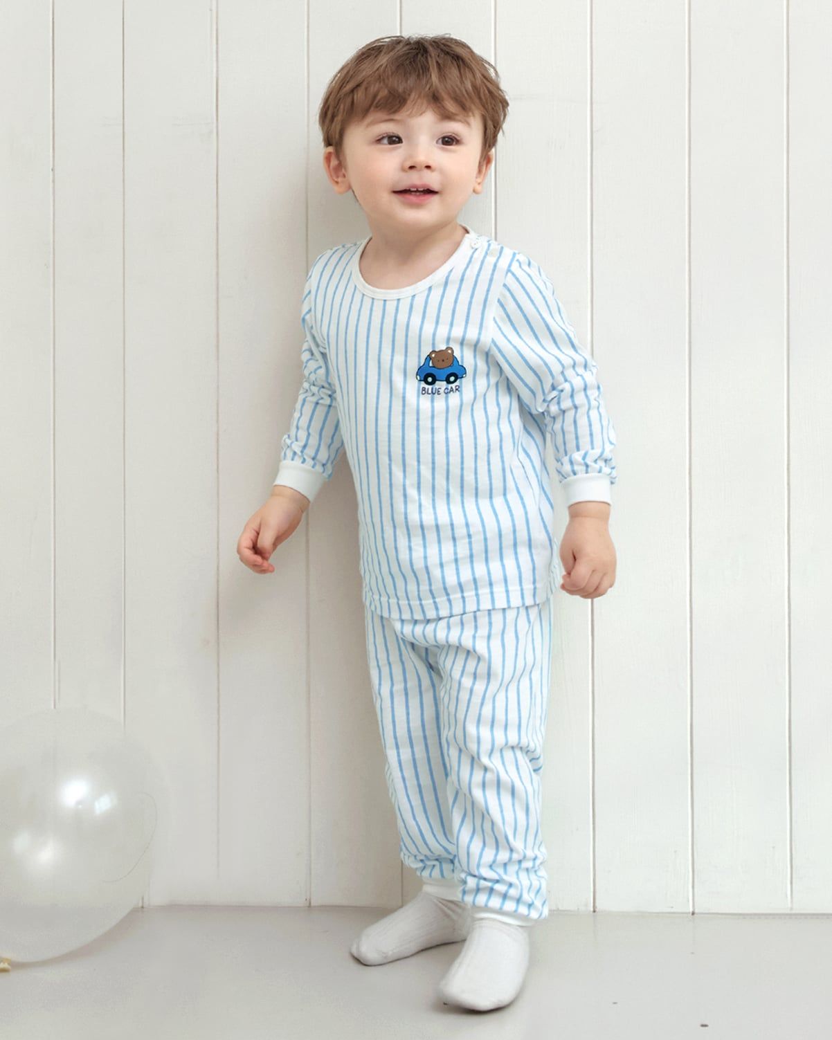 Bộ đồ dài cotton mịn dáng rộng bé trai U1306