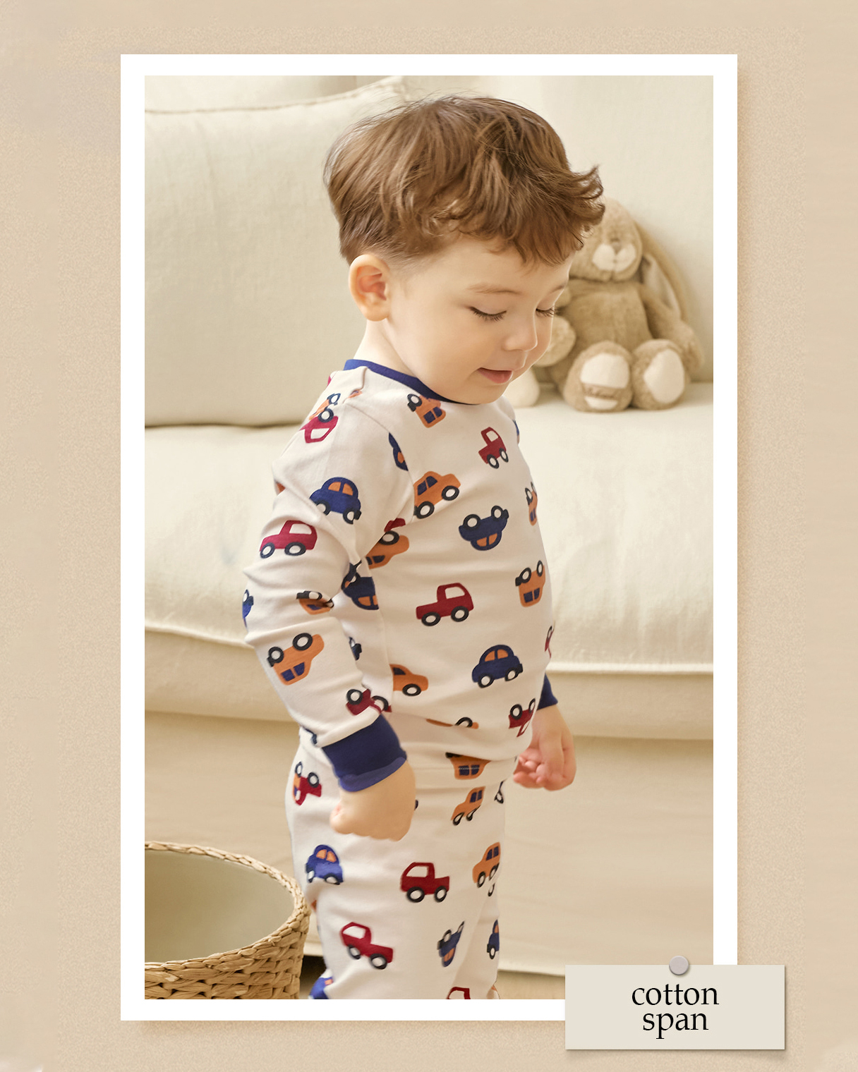 Bộ đồ dài dáng ôm cotton mịn bé trai U1259