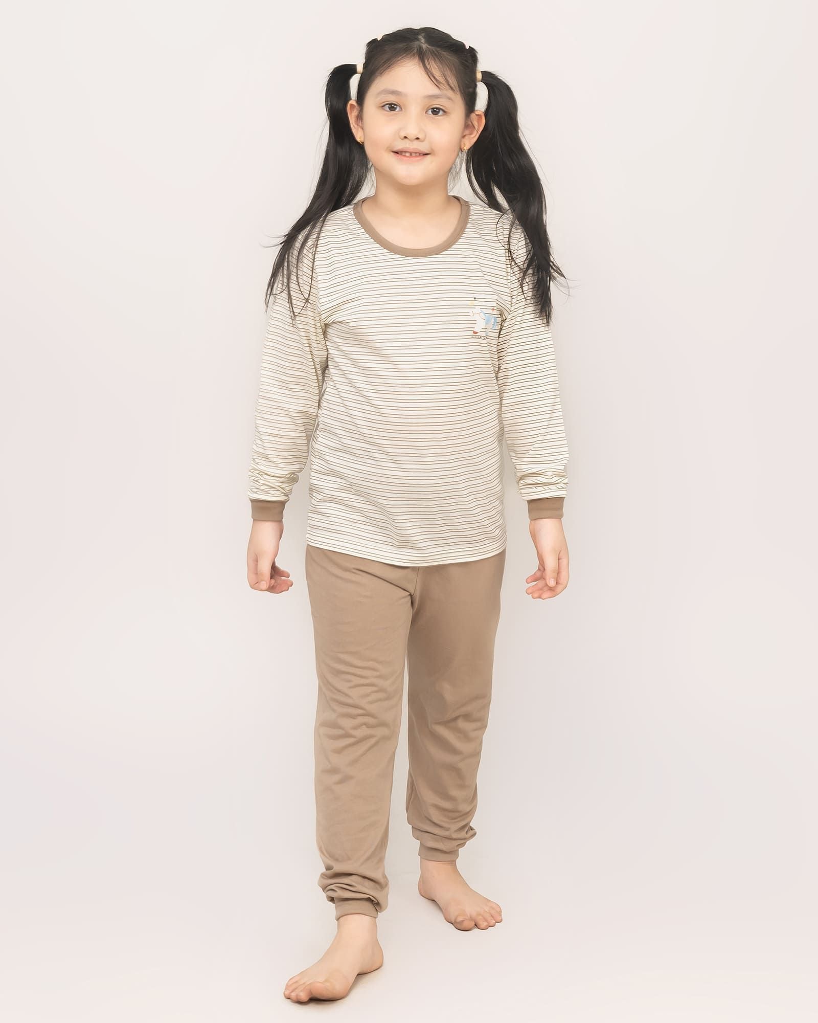 Bộ đồ dài dáng rộng cotton mịn bé trai và bé gái U1330