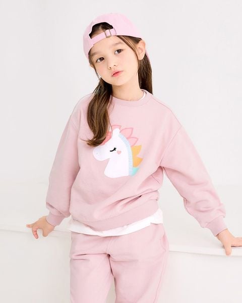 Bộ đồ dài dáng rộng cotton mịn bé gái U1217