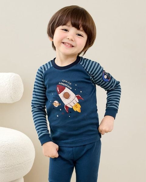 Bộ đồ dài dáng ôm cotton mịn bé trai U1203