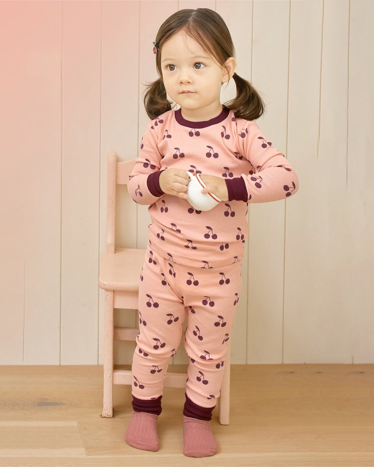 Bộ đồ dài dáng ôm cotton mịn bé gái U1261