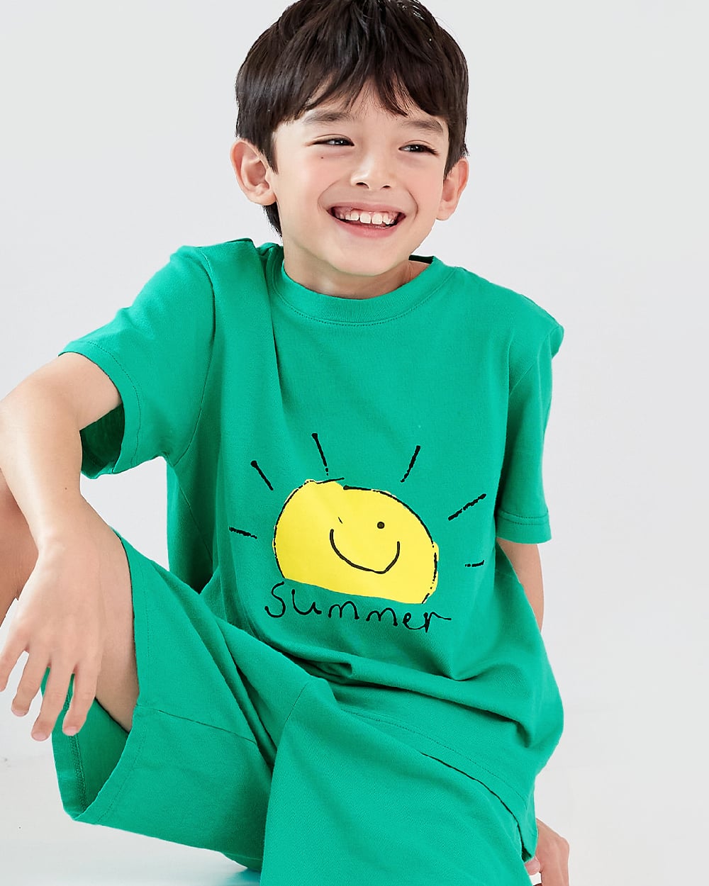 Bộ đồ ngắn cotton mịn bé trai và bé gái U3132