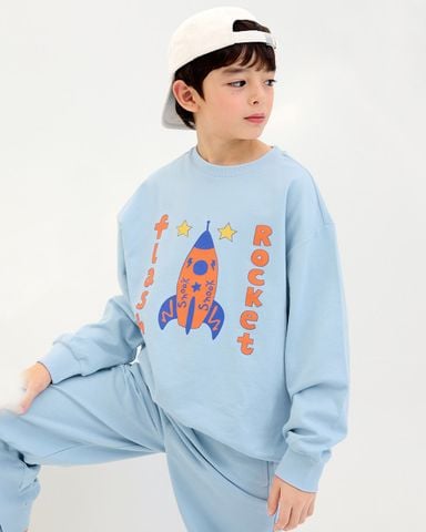 Bộ đồ dài dáng rộng cotton mịn bé trai U1255