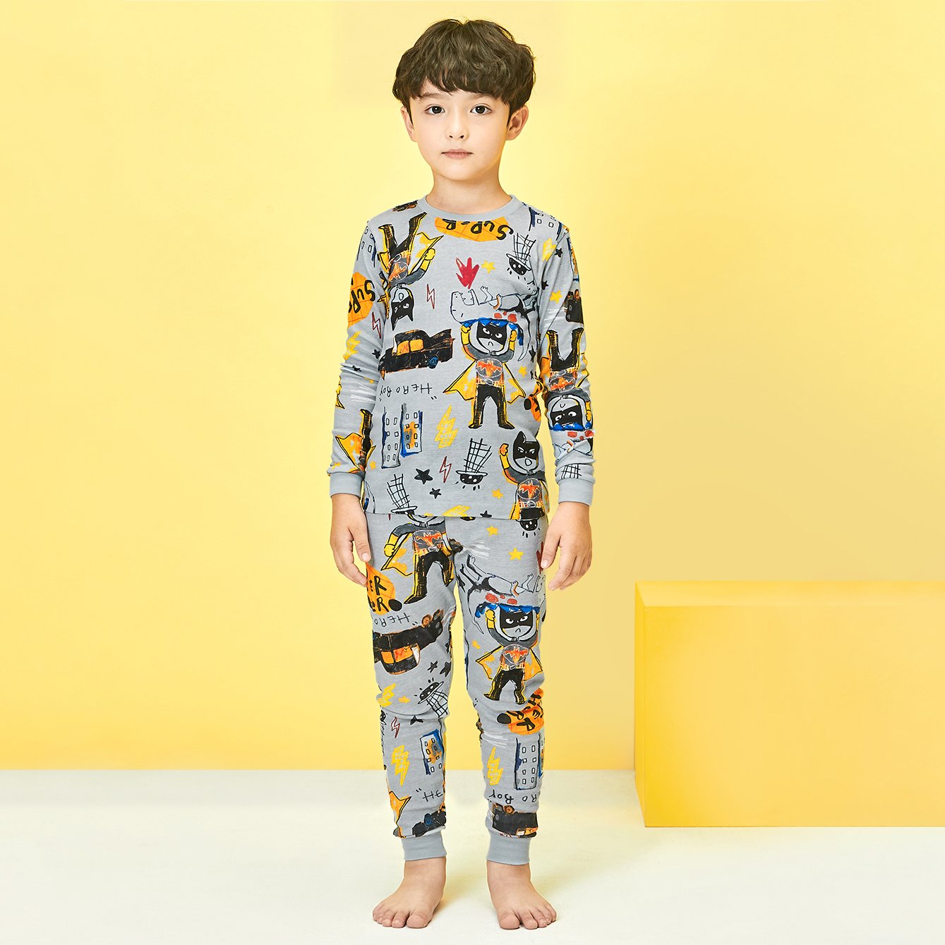 Bộ đồ dài dáng ôm cotton mịn bé trai U1246