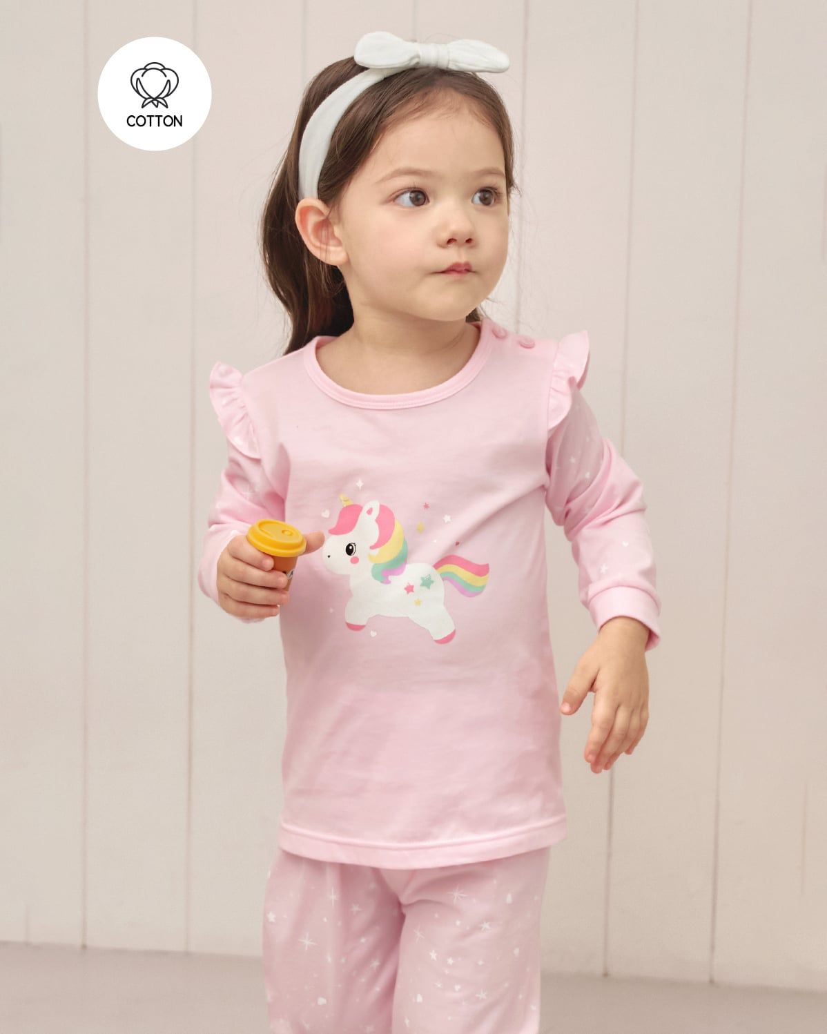 Bộ đồ dài cotton mịn dáng rộng bé gái U1309