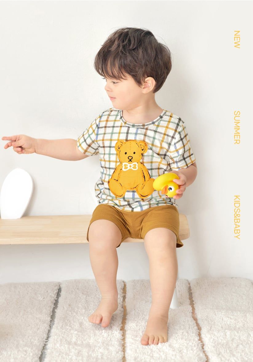 [Lẻ size] Bộ đồ ngắn cotton giấy & mịn cho bé trai và bé gái lẻ size U8010
