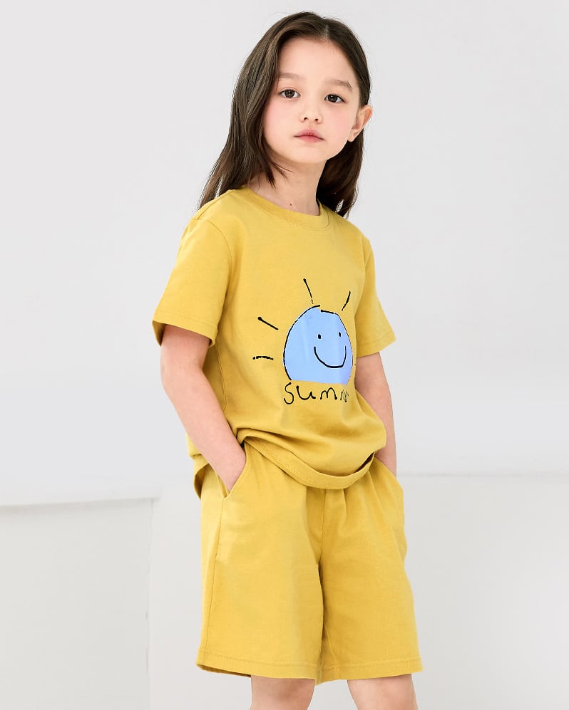 Bộ đồ ngắn cotton mịn bé trai và bé gái U3133