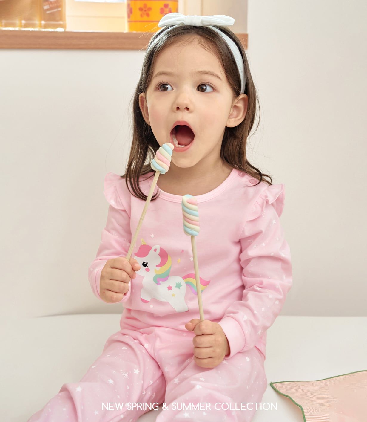 Bộ đồ dài cotton mịn dáng rộng bé gái U1309