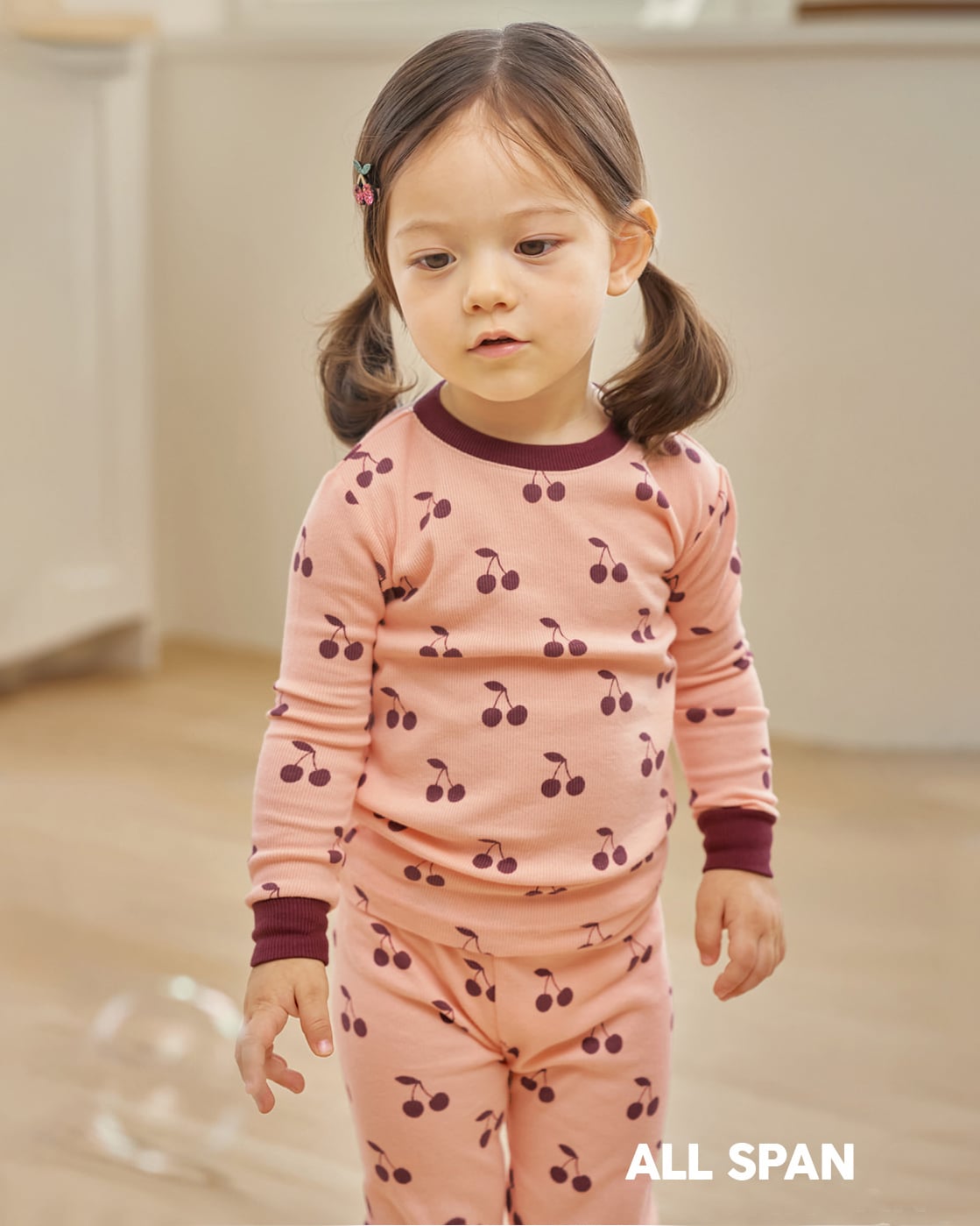 Bộ đồ dài dáng ôm cotton mịn bé gái U1261