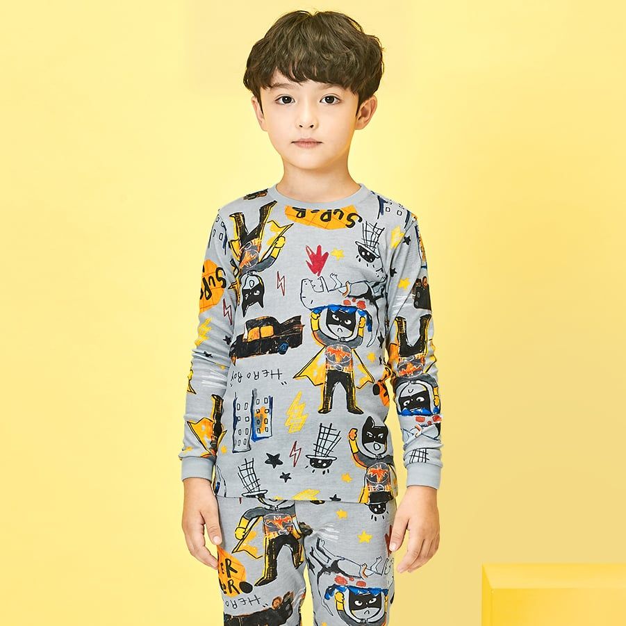 Bộ đồ dài dáng ôm cotton mịn bé trai U1246