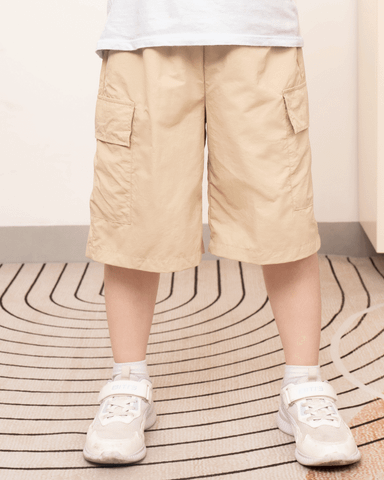 Quần short cargo vải gió siêu nhẹ, mỏng thoáng mát bé trai và bé gái U950Y