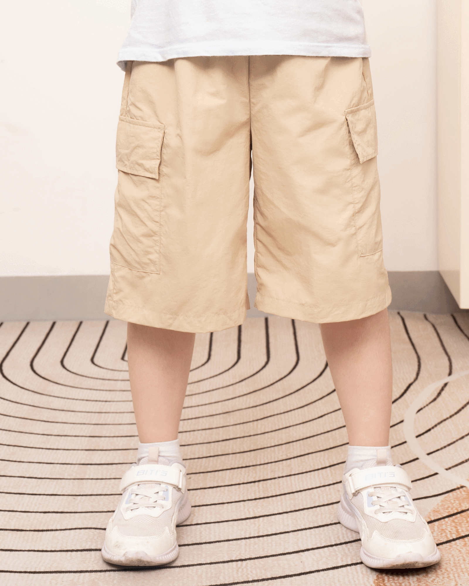 Quần short cargo vải gió siêu nhẹ, mỏng thoáng mát bé trai và bé gái U950Y