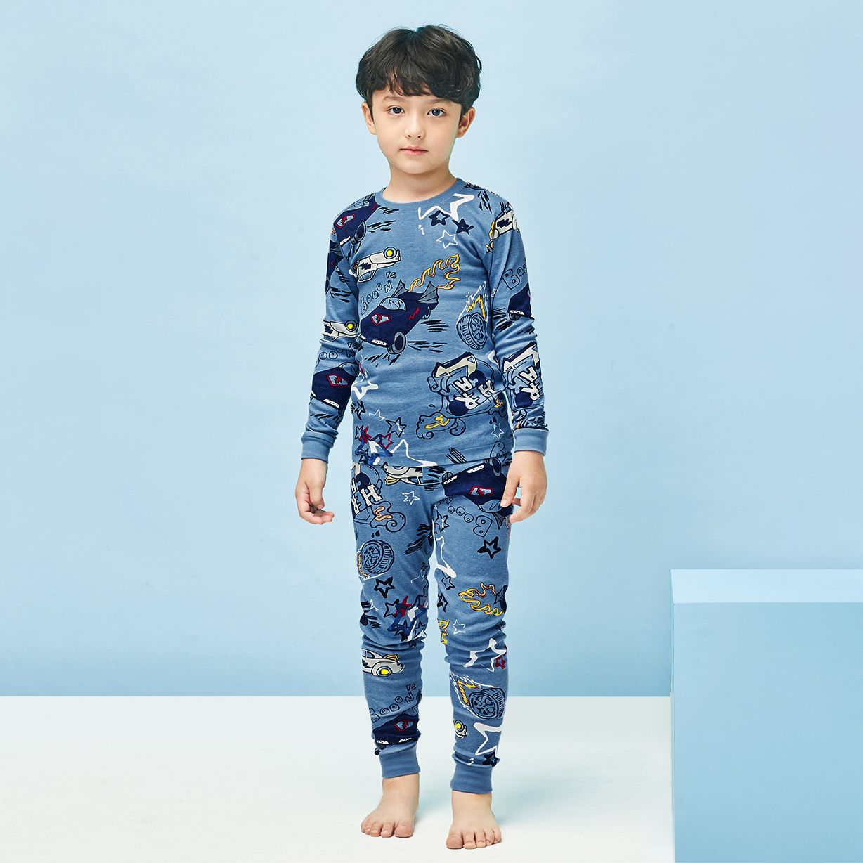 Bộ đồ dài dáng ôm cotton mịn bé trai U1247