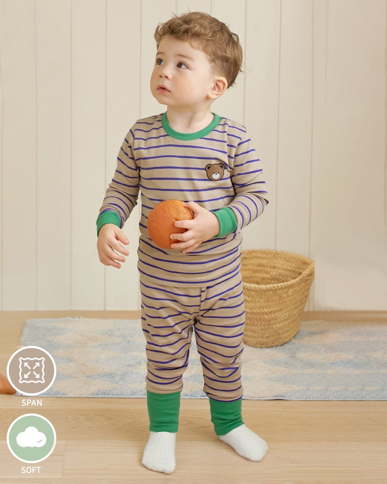 Bộ đồ dài dáng ôm cotton mịn bé trai và bé gái U1276