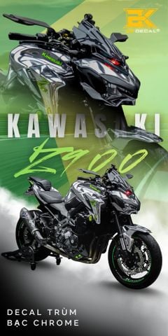 KAWASAKI Z900 - wrap chrome silver