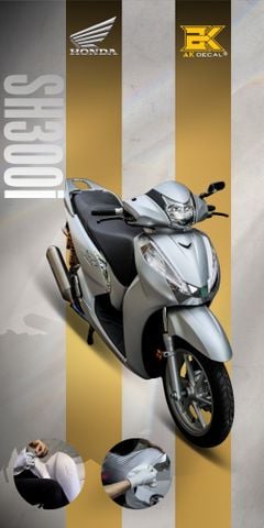 HONDA SH 300i - wrap Silver