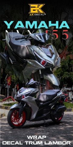 YAMAHA NVX 155 - wrap Grey Lambor