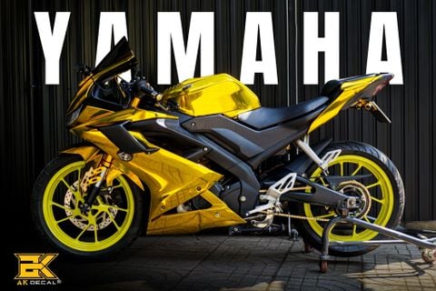 YAMAHA R15 - 0126 wrap yellow chrome