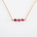 Dây Chuyền đá Pink Tourmaline - Mạ Vàng 18K Không Phai Màu