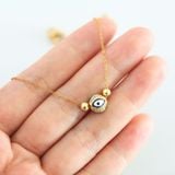 Dây Chuyền mặt evil eye - Mạ Vàng 18K Không Phai Màu
