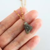 Dây Chuyền đá labradorite thô - Mạ Vàng 18K Không Phai Màu