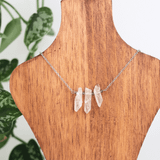 Vòng Cổ Thạch Anh Trắng & Thạch Anh Tím – Dây Titan