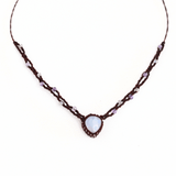 🌙 Vòng cổ choker đá Mặt Trăng Moonstone – Thiết kế macrame mang năng lượng tình yêu