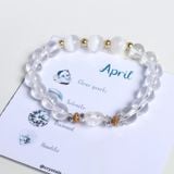 April birthstone bracelet - Vòng tay mix đá dành cho người sinh tháng 4