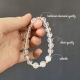 April birthstone bracelet - Vòng tay mix đá dành cho người sinh tháng 4