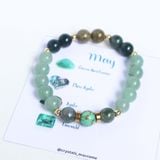 May birthstone bracelet - Vòng tay mix đá dành cho người sinh tháng 5