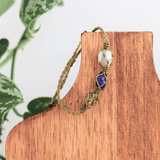 Vòng tay macrame bộ 3 đá Blue Lace Agate Lapis Lazuli và Unakite -  Năng lượng cân bằng