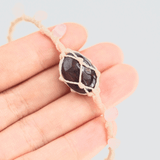 Vòng tay macrame đá Garnet kết hợp Thạch Anh Hồng – Biểu tượng của tình yêu và đam mê