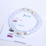 June birthstone bracelet - Vòng tay mix đá dành cho người sinh tháng 6