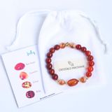 July birthstone bracelet - Vòng tay mix đá dành cho người sinh tháng 7