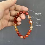 July birthstone bracelet - Vòng tay mix đá dành cho người sinh tháng 7