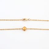 Dây Chuyền Cỏ 4 lá ngọc bích - Mạ Vàng 18K Không Phai Màu