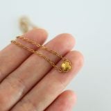 Dây Chuyền Cỏ 4 lá ngọc bích - Mạ Vàng 18K Không Phai Màu