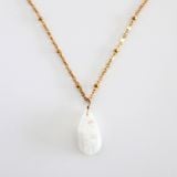 Dây Chuyền mặt đá Moonstone - Mạ Vàng 18K Không Phai Màu
