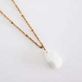 Dây Chuyền mặt đá Moonstone - Mạ Vàng 18K Không Phai Màu