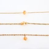 Dây Chuyền đá Citrine thạch anh vàng - Mạ Vàng 18K Không Phai Màu