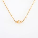 Dây Chuyền đá Citrine thạch anh vàng - Mạ Vàng 18K Không Phai Màu