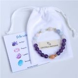 February birthstone bracelet - Vòng tay mix đá dành cho người sinh tháng 2