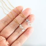 Dây Chuyền đá Herkimer diamond quartz - Mạ Vàng 18K Không Phai Màu