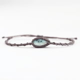 Vòng tay macrame đá Larimar - mang năng lượng bình yên