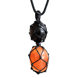 Vòng cổ kết hợp đá Carnelian và Black Tourmaline tự nhiên