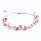 Vòng tay tình yêu đá đào hoa (Rhodochrosite) mang lại năng lượng bình yên
