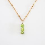 Dây Chuyền đá Peridot - Mạ Vàng 18K Không Phai Màu